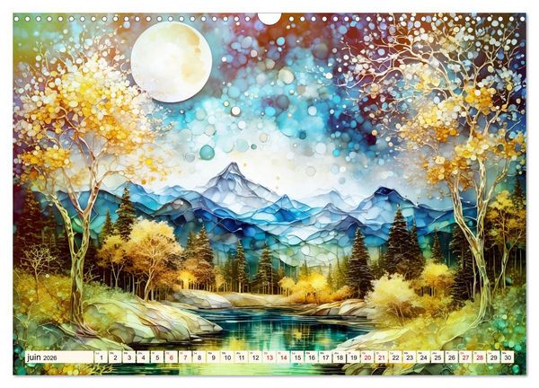 Produktbild: Paysages fluviaux magiques (Calendrier mural 2026 DIN A3 vertical), CALVENDO calendrier mensuel