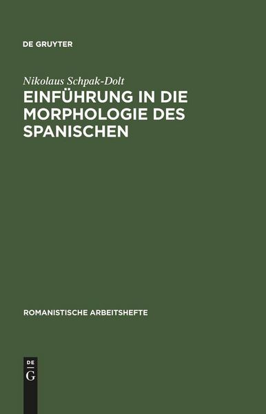 Produktbild: Einf&uuml;hrung in die Morphologie des Spanischen