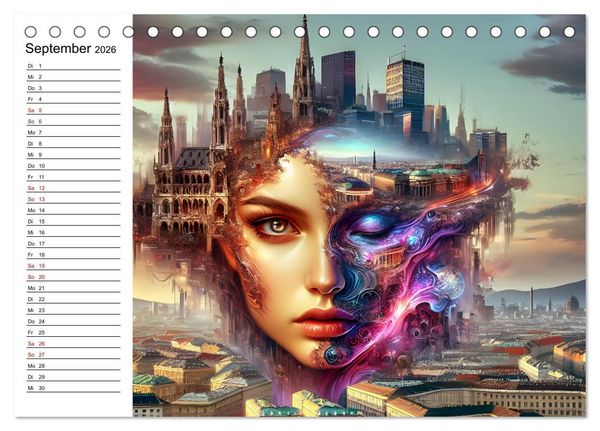 Produktbild: Metropolengesichter (Tischkalender 2026 DIN A5 quer), CALVENDO Monatskalender
