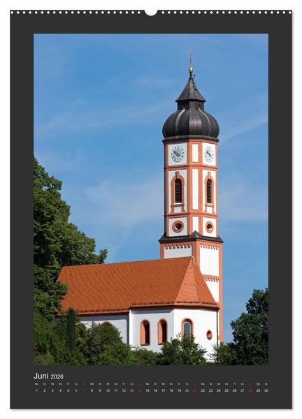 Produktbild: Kircht&uuml;rme im Landkreis F&uuml;rstenfeldbruck (hochwertiger Premium Wandkalender 2026 DIN A2 hoch), Kunstdruck in Hochglanz