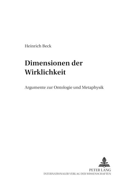 Produktbild: Dimensionen der Wirklichkeit