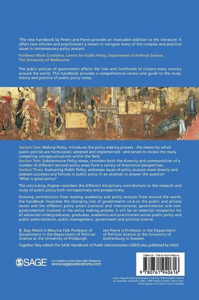 Produktbild: Handbook of Public Policy