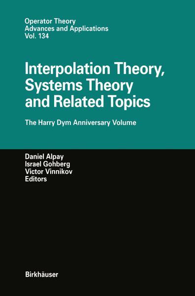 Produktbild: Interpolation Theory, Systems Theory and Related Topics