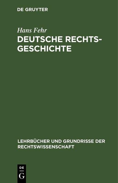 Produktbild: Deutsche Rechtsgeschichte