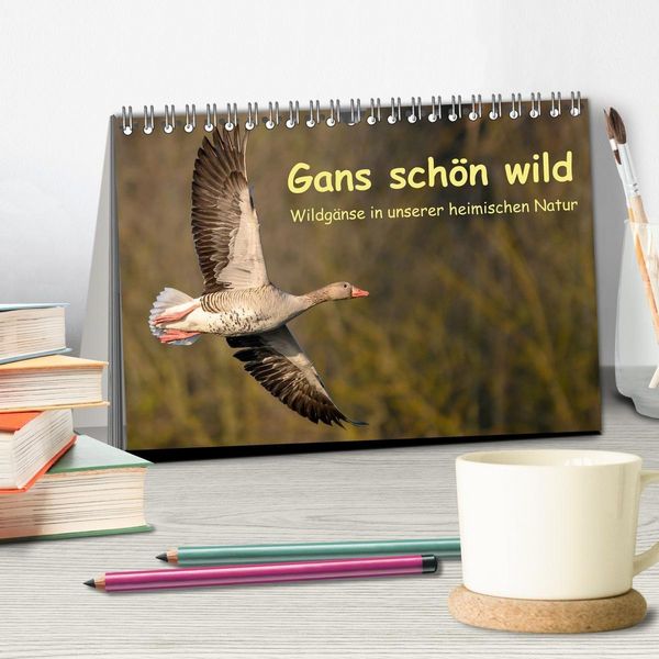 Produktbild: Gans sch&ouml;n wild (Tischkalender 2027 DIN A5 quer), CALVENDO Monatskalender