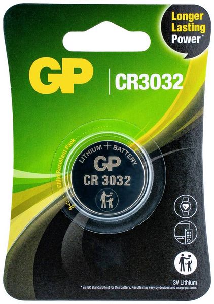 Produktbild: GP Knopfzelle CR 3032 3 V 1 St. 500 mAh Lithium GPCR3032STD265C1