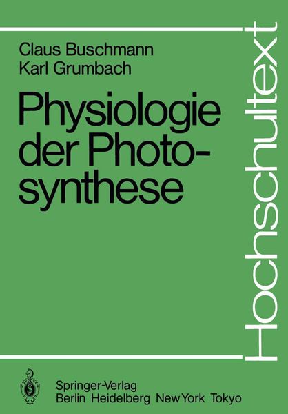 Produktbild: Physiologie der Photosynthese