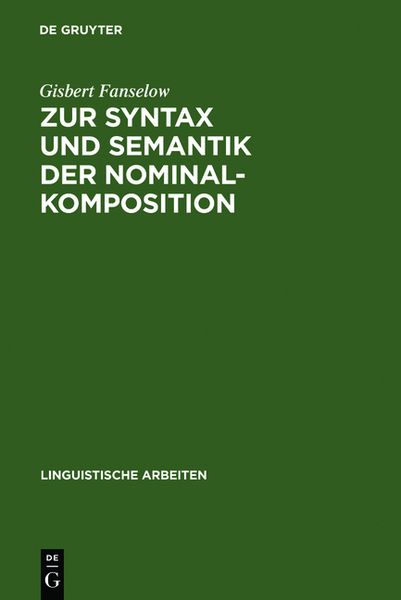Produktbild: Zur Syntax und Semantik der Nominalkomposition