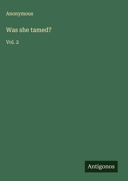 Produktbild: Was she tamed?