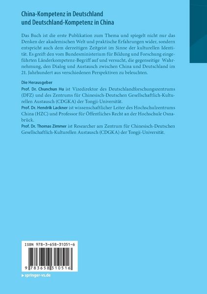 Produktbild: China-Kompetenz in Deutschland und Deutschland-Kompetenz in China