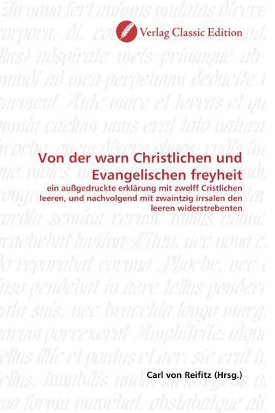 Produktbild: Von der warn Christlichen und Evangelischen freyheit