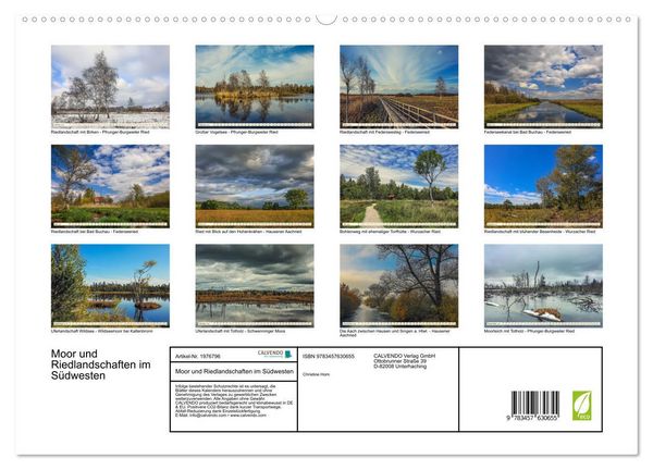 Produktbild: Moor und Riedlandschaften im S&uuml;dwesten (Wandkalender 2026 DIN A2 quer), CALVENDO Monatskalender