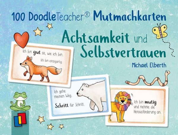 Produktbild: 100 Doodleteacher Mutmachkarten &ndash; Achtsamkeit und Selbstvertrauen
