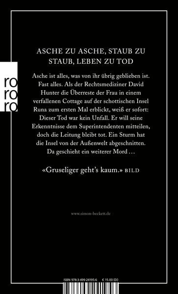 Produktbild: Kalte Asche / David Hunter Band 2