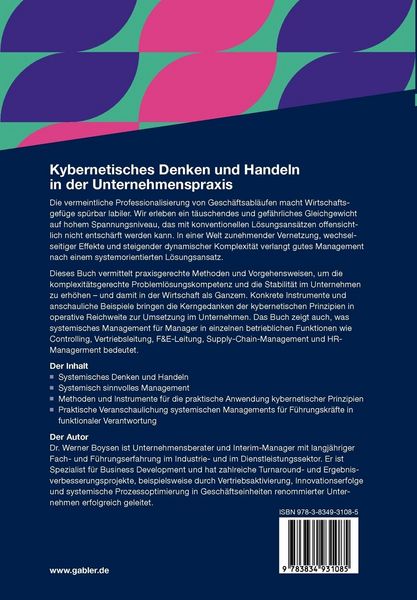 Produktbild: Kybernetisches Denken und Handeln in der Unternehmenspraxis