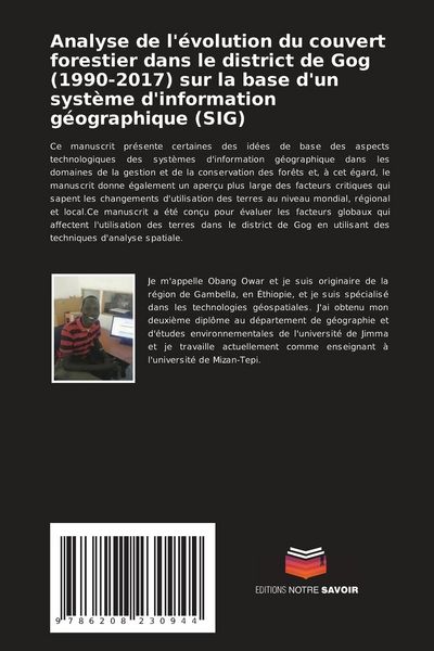 Produktbild: Analyse de l'&eacute;volution du couvert forestier dans le district de Gog (1990-2017) sur la base d'un syst&egrave;me d'information g&eacute;ographique (SIG)