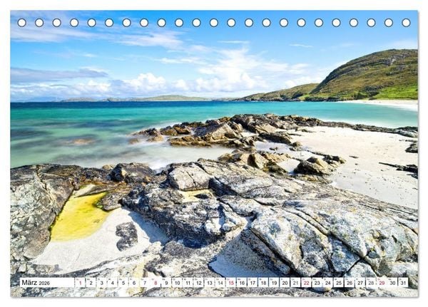 Produktbild: &Auml;u&szlig;ere Hebriden - Schottische Traumstr&auml;nde und K&uuml;sten (Tischkalender 2026 DIN A5 quer), CALVENDO Monatskalender