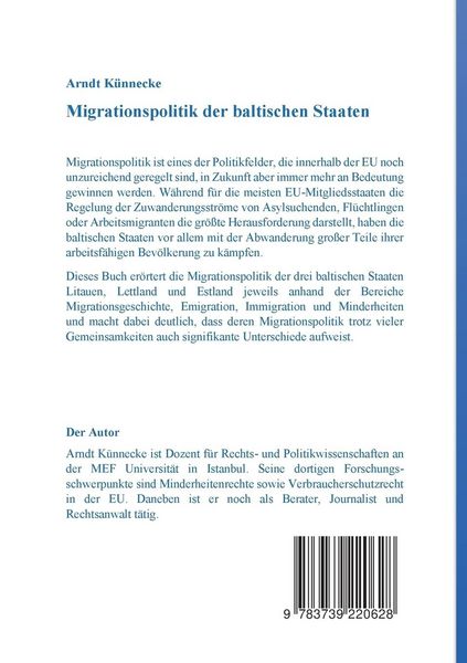 Produktbild: Migrationspolitik der baltischen Staaten