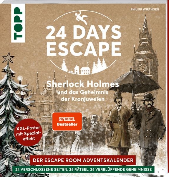 24 DAYS ESCAPE – Der Escape Room Adventskalender: Sherlock Holmes und das Geheimnis der Kronjuwelen