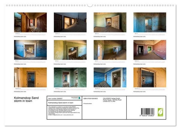 Produktbild: Kolmanskop Sand storm in town (High Quality Premium Wall Calendar 2026 DIN A2 landscape),CALVENDO 12 Month Wall Calendar