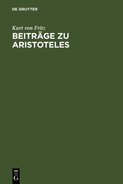 Produktbild: Beitr&auml;ge zu Aristoteles