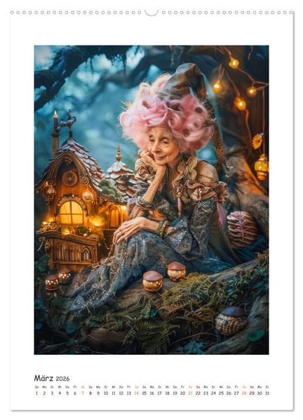 Produktbild: Feenlichterwald - Wo kleine Elfen ihre Fl&uuml;gel ausruhen (hochwertiger Premium Wandkalender 2026 DIN A2 hoch), Kunstdruck in Hochglanz