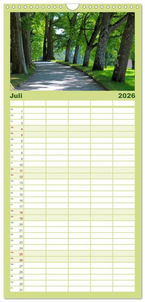 Produktbild: Familienplaner 2026 - B&auml;ume 2026 mit 5 Spalten (Wandkalender, 21 x 45 cm) CALVENDO