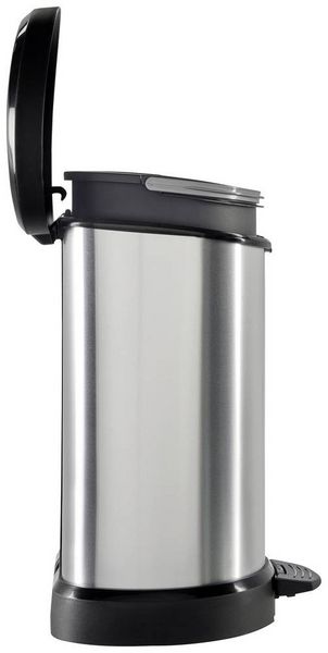 Produktbild: Curver DECO Bin 240568 M&uuml;lleimer 15l (B x H x T) 303 x 448 x 268mm Silber, Schwarz 1St.
