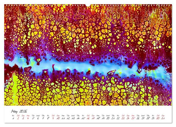 Produktbild: Your abstract colourful year (High Quality Premium Wall Calendar 2026 DIN A2 landscape),CALVENDO 12 Month Wall Calendar