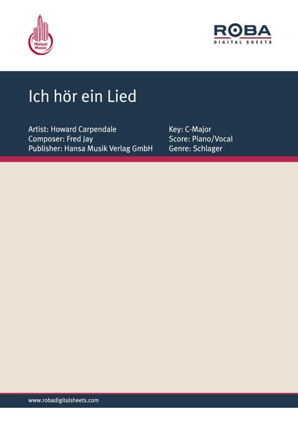 Produktbild: Ich h&ouml;r ein Lied
