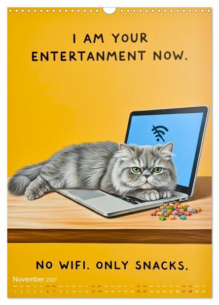 Produktbild: CATitude A YEAR OF CAT LIFE (Wall Calendar 2027 DIN A3 portrait), CALVENDO 12 Month Wall Calendar
