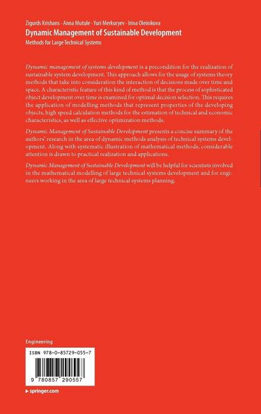 Produktbild: Dynamic Management of Sustainable Development