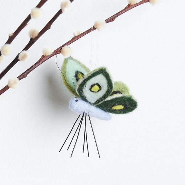 Produktbild: Aufh&auml;nger Filz-Schmetterling hellblau 10 x 10,5 x 7cm