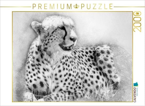 CALVENDO Puzzle Der Gepard | 2000 Teile Lege-Größe 90 × 67 cm Foto-Puzzle für glückliche Stunden