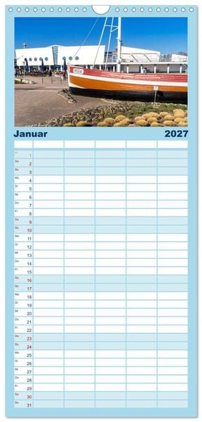 Produktbild: Familienplaner 2027 - Norden-Norddeich. Maritime Orte mit Flair mit 5 Spalten (Wandkalender, 21 x 45 cm) CALVENDO