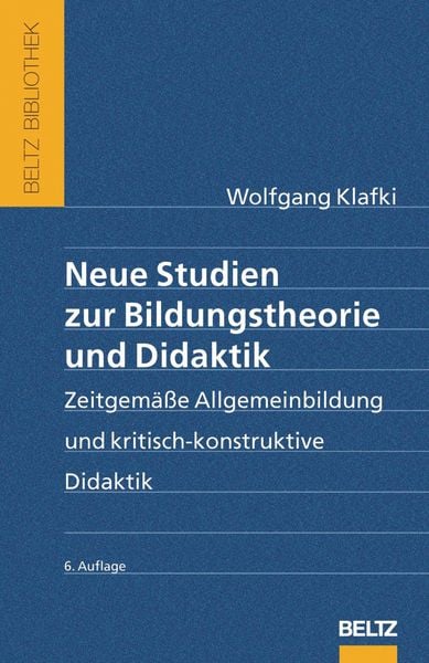 Produktbild: Neue Studien zur Bildungstheorie und Didaktik