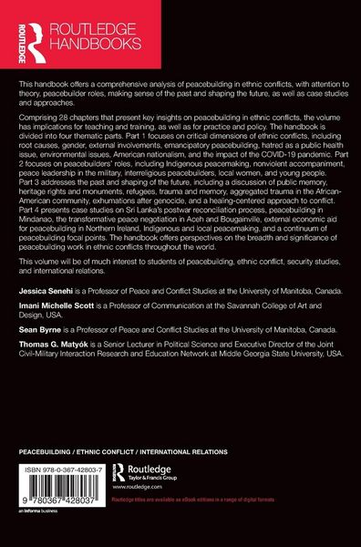 Produktbild: Routledge Handbook of Peacebuilding and Ethnic Conflict