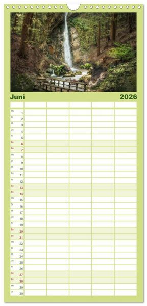 Produktbild: Familienplaner 2026 - Waldgeheimnisse mit 5 Spalten (Wandkalender, 21 x 45 cm) CALVENDO