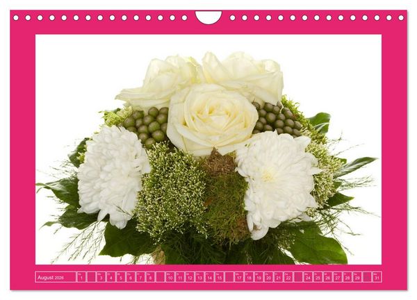 Produktbild: F&uuml;r jeden Monat ein Dankesch&ouml;n an Dich! - 12 Blumenstr&auml;u&szlig;e (Wandkalender 2026 DIN A4 quer), CALVENDO Monatskalender