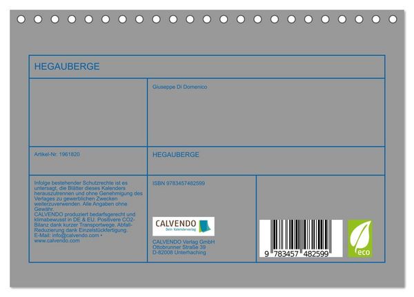 Produktbild: HEGAUBERGE (Tischkalender 2026 DIN A5 quer), CALVENDO Monatskalender