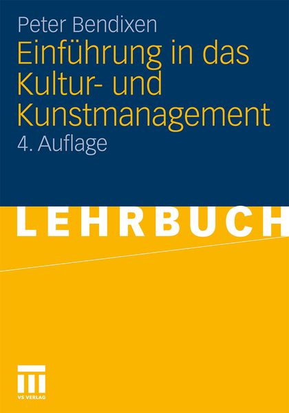 Produktbild: Einf&uuml;hrung in das Kultur- und Kunstmanagement