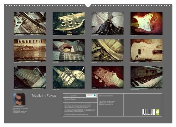 Produktbild: Musik im Fokus (Wandkalender 2026 DIN A2 quer), CALVENDO Monatskalender