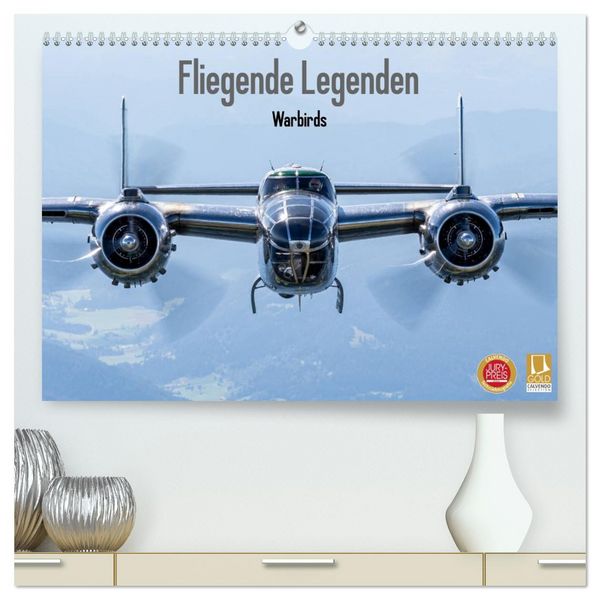 Produktbild: Fliegende Legenden - Warbirds (hochwertiger Premium Wandkalender 2026 DIN A2 quer), Kunstdruck in Hochglanz