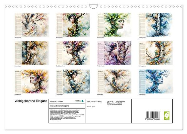 Produktbild: Waldgeborene Eleganz (Wandkalender 2026 DIN A3 quer), CALVENDO Monatskalender