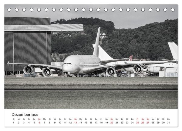 Produktbild: Airbus A380 Superjumbo 2026 (Tischkalender 2026 DIN A5 quer), CALVENDO Monatskalender