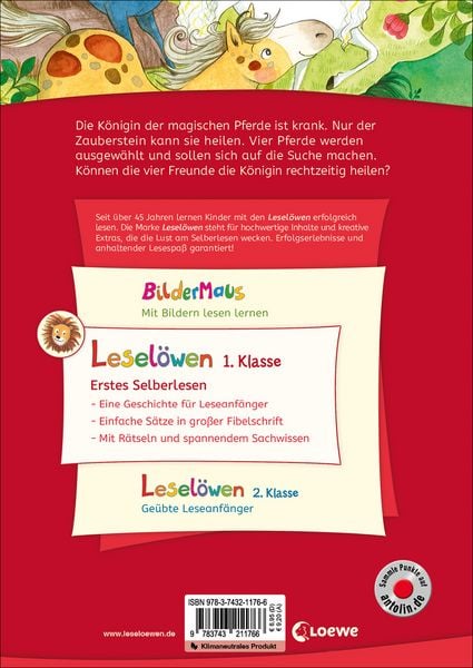 Produktbild: Lesel&ouml;wen 1. Klasse - Die Insel der magischen Pferde
