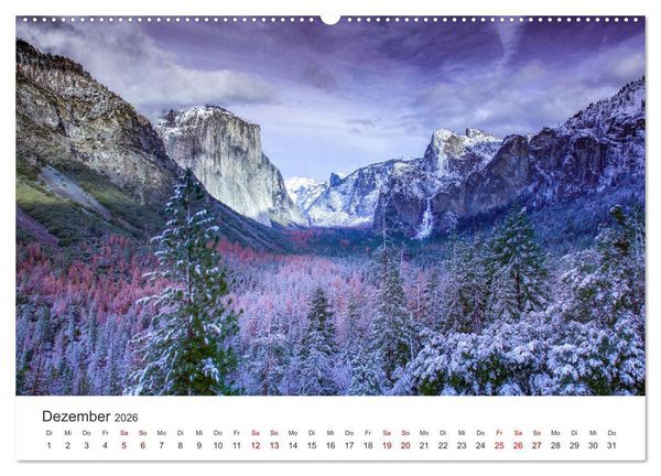 Produktbild: Yosemite - Nationalpark (hochwertiger Premium Wandkalender 2026 DIN A2 quer), Kunstdruck in Hochglanz