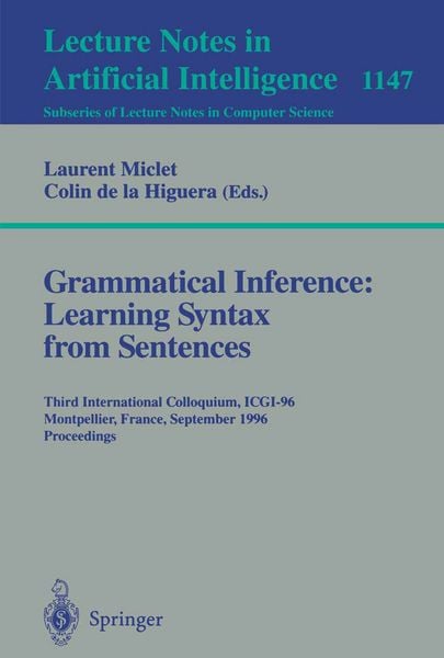 Produktbild: Grammatical Inference: Learning Syntax from Sentences