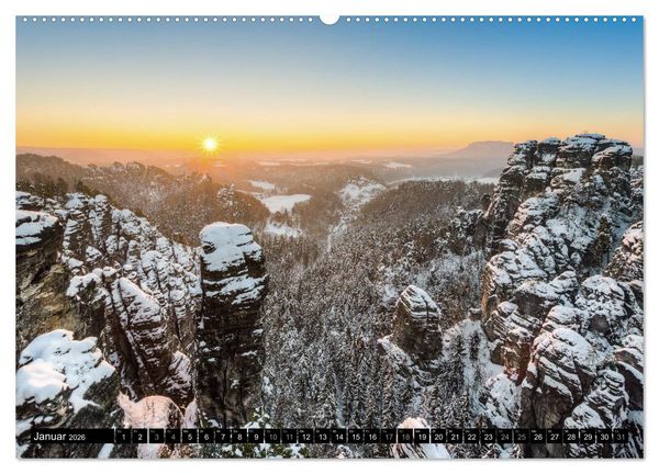 Produktbild: Wundersch&ouml;nes Elbsandsteingebirge (Wandkalender 2026 DIN A2 quer), CALVENDO Monatskalender