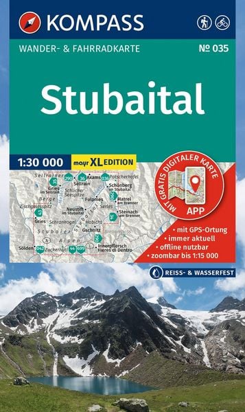 Produktbild: KOMPASS Wanderkarte 035 Stubaital 1:30.000